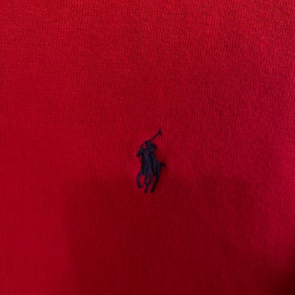 1XB/ 1G Ralph Lauren Classic Vintage Red V Neck Sweater Vest w149 - Picture 4 of 9